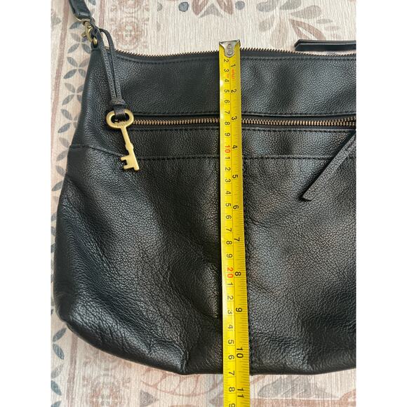 Fossil Fiona Black Leather Crossbody Tote Bag - Picture 4 of 8